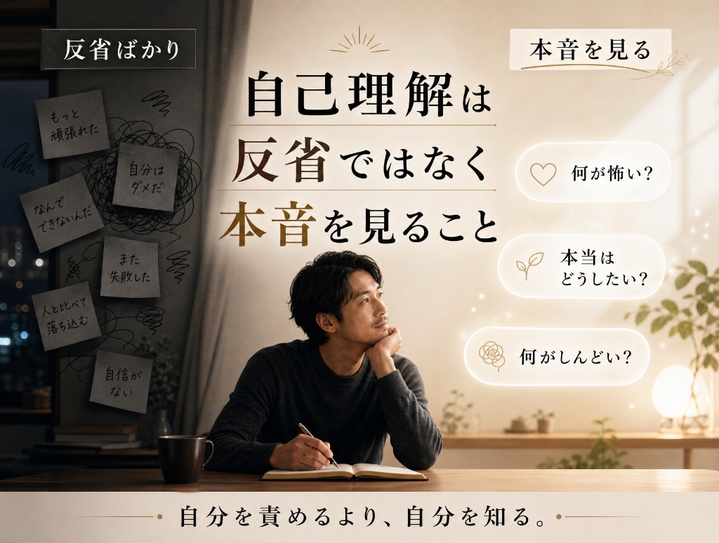 自己理解は反省ではなく本音を見ること